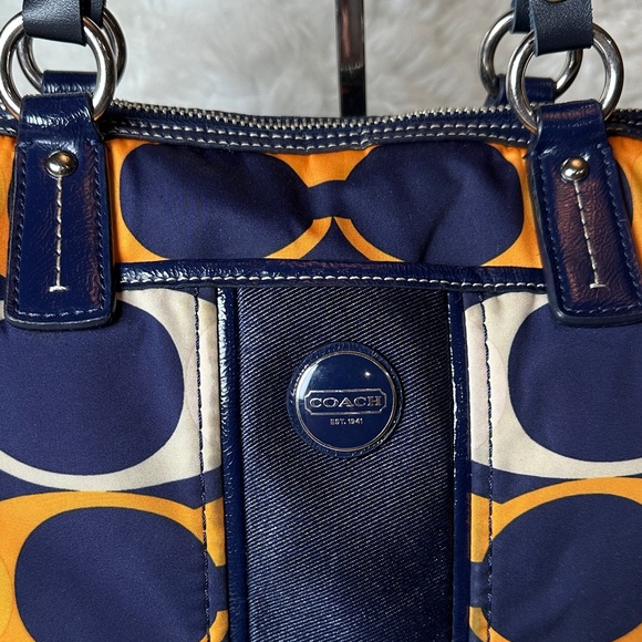 COACH 2013 Linear Stripe Bag nylon 25184 - Picture 2 of 12